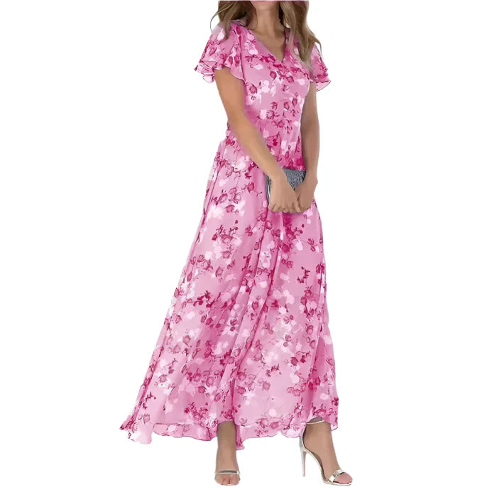 Sofie – Robe d'été longue à motifs floraux