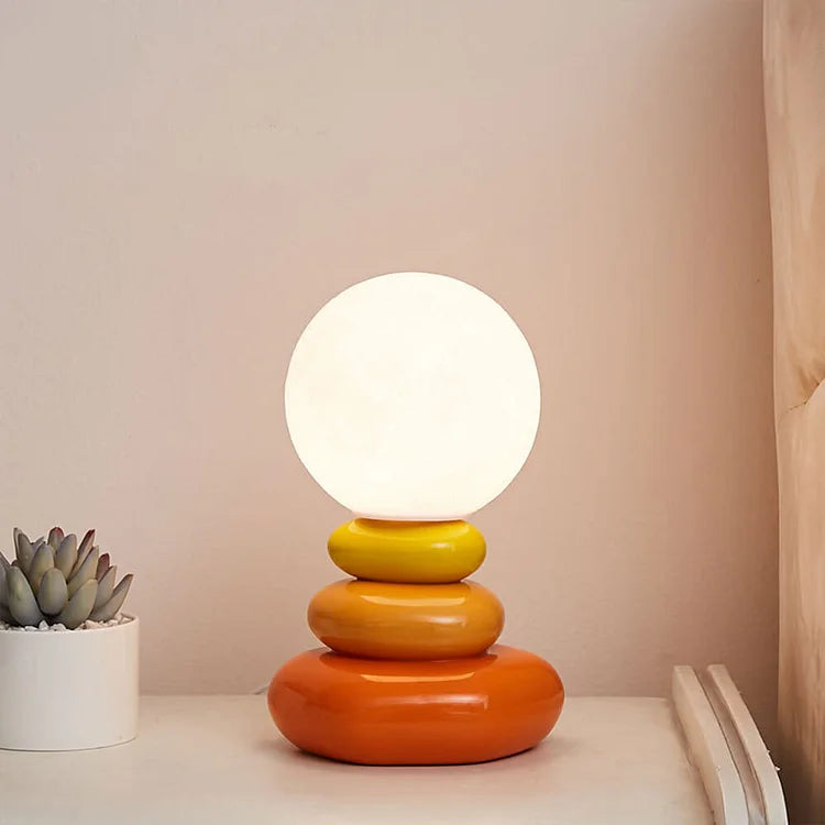Lampe de table en pierre sphérique créative
