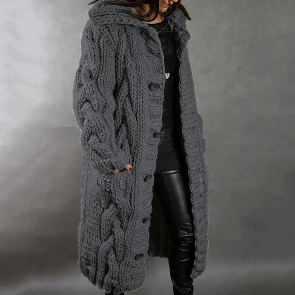 Géraldine | Manteau tricoté luxueusement douillet pour femme