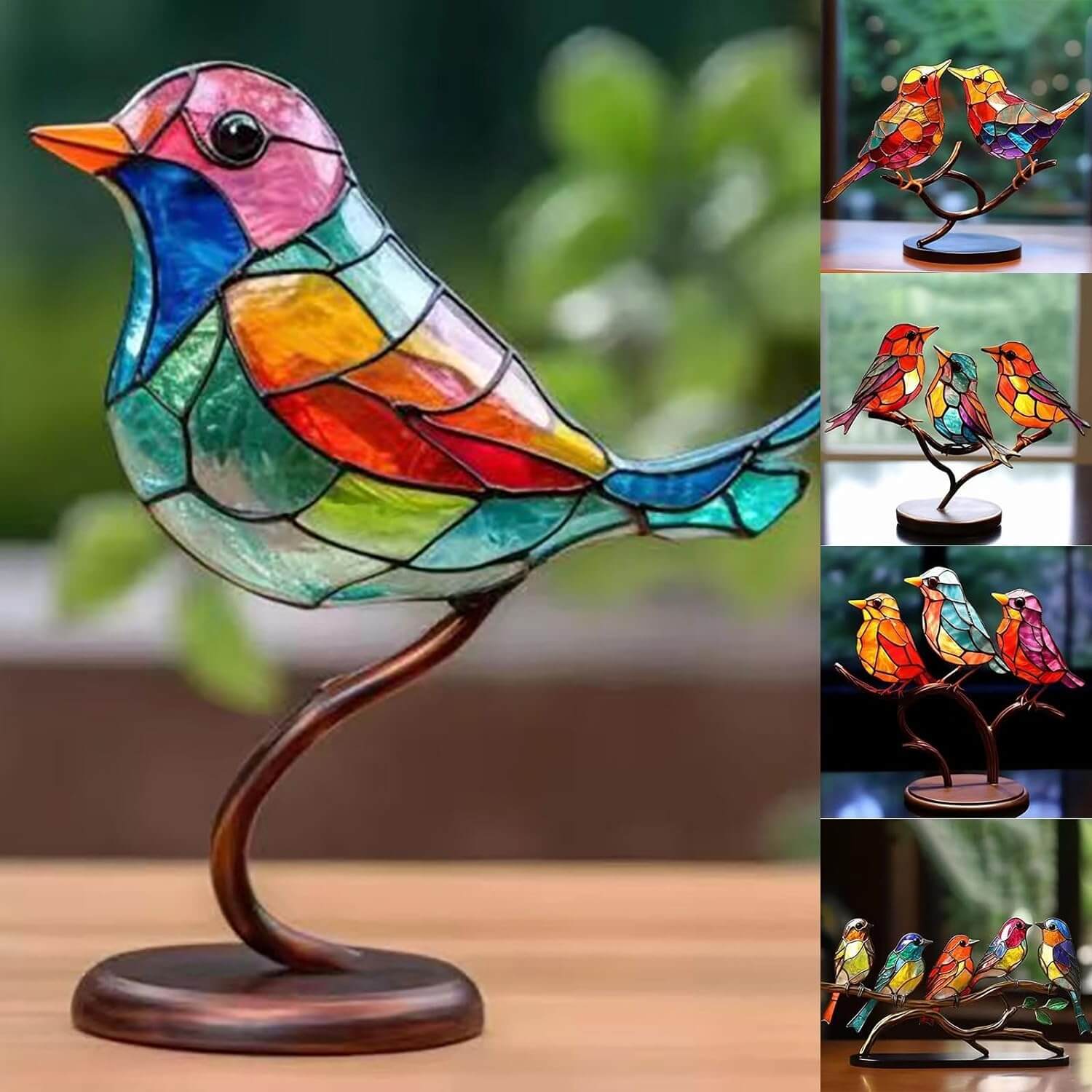 ElegantAviary - Décoration de bureau avec des oiseaux colorés