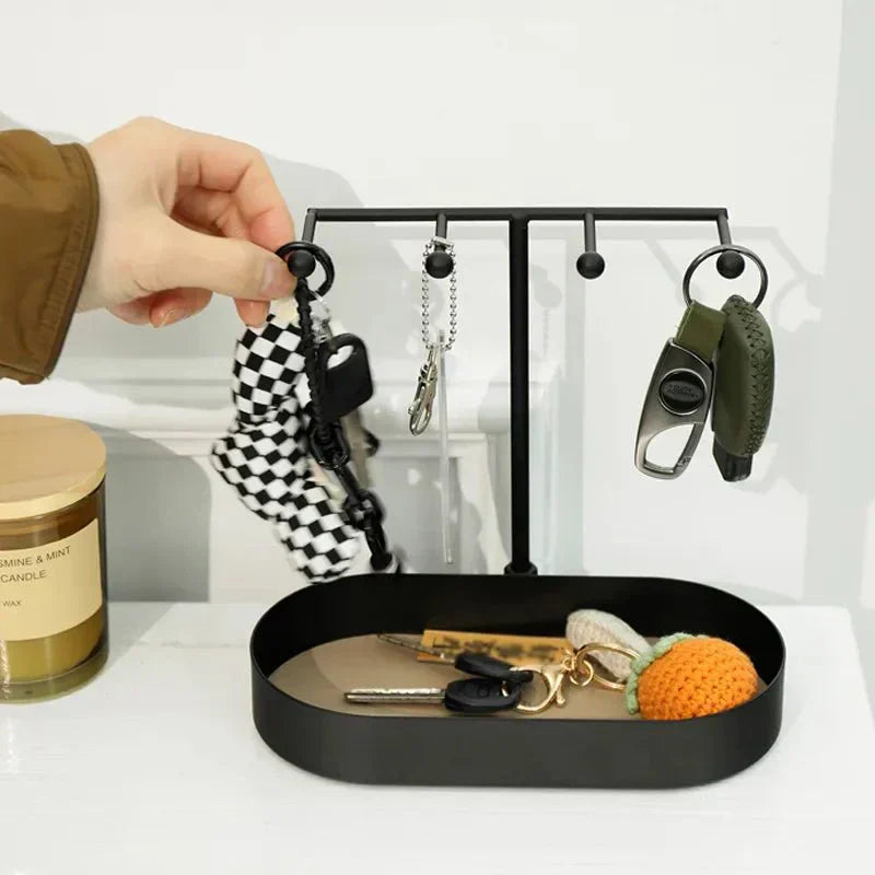 Plateau d'Élégance – Plateaux décoratifs élégants avec support vertical et crochets