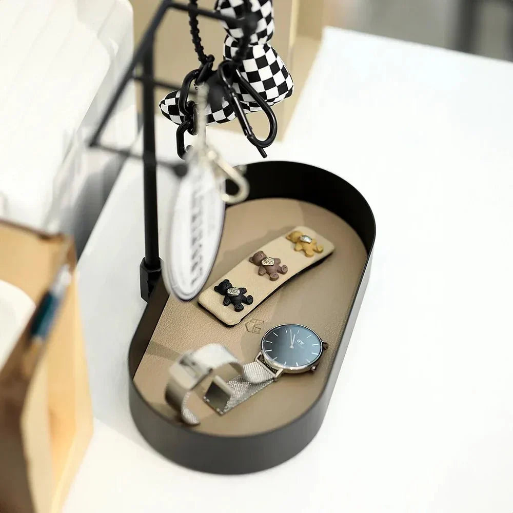 Plateau d'Élégance – Plateaux décoratifs élégants avec support vertical et crochets