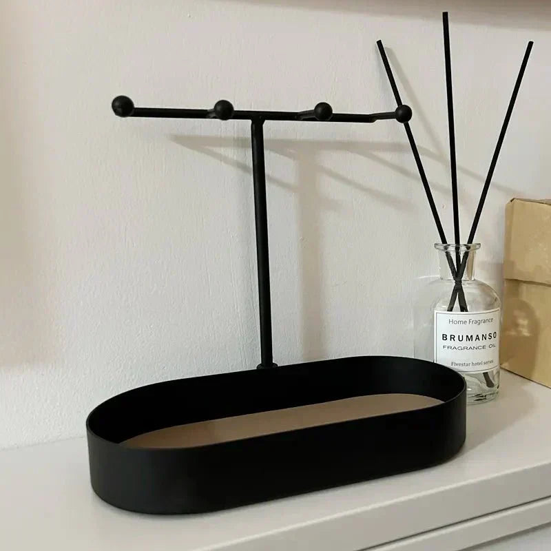 Plateau d'Élégance – Plateaux décoratifs élégants avec support vertical et crochets