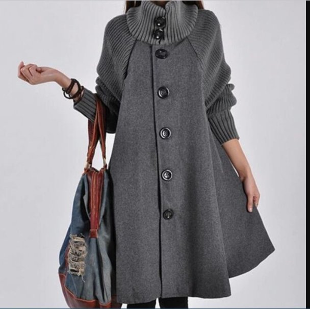 Clara-manteau avec col montant