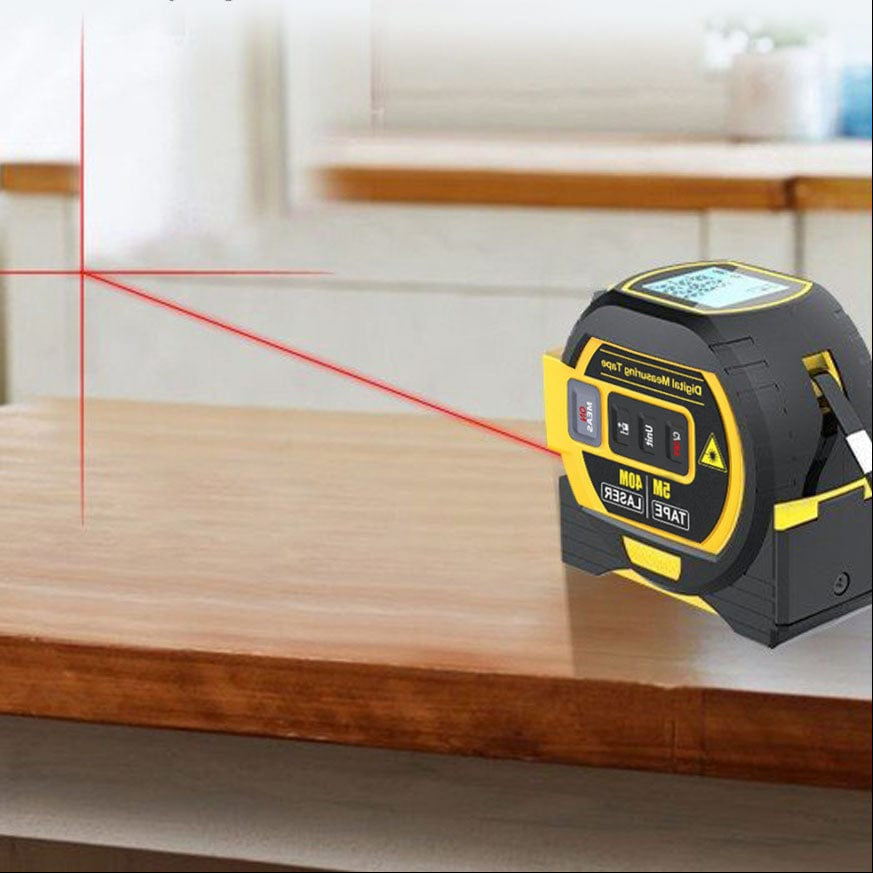 PrecisionPro – Ruban à mesurer laser numérique polyvalent 2-en-1 précis