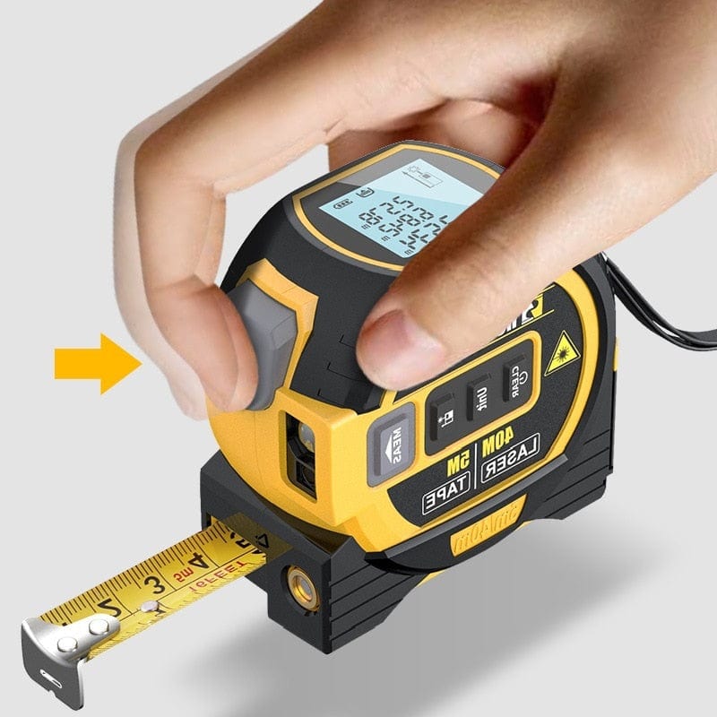 PrecisionPro – Ruban à mesurer laser numérique polyvalent 2-en-1 précis