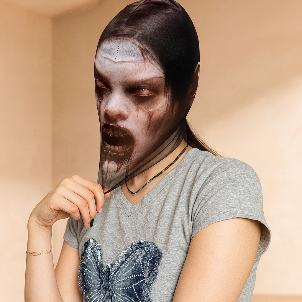 Masque d'Horreur PhantomVeil – Masque en Maille Lavable pour Halloween et Cosplay