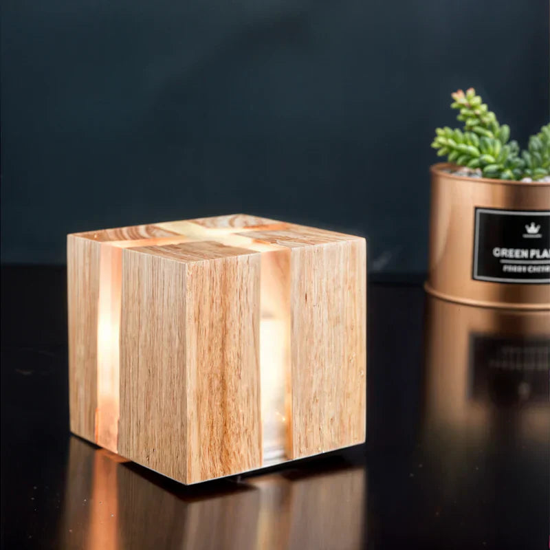 CrackLumen - Lampe de table fissurée au style rustique unique
