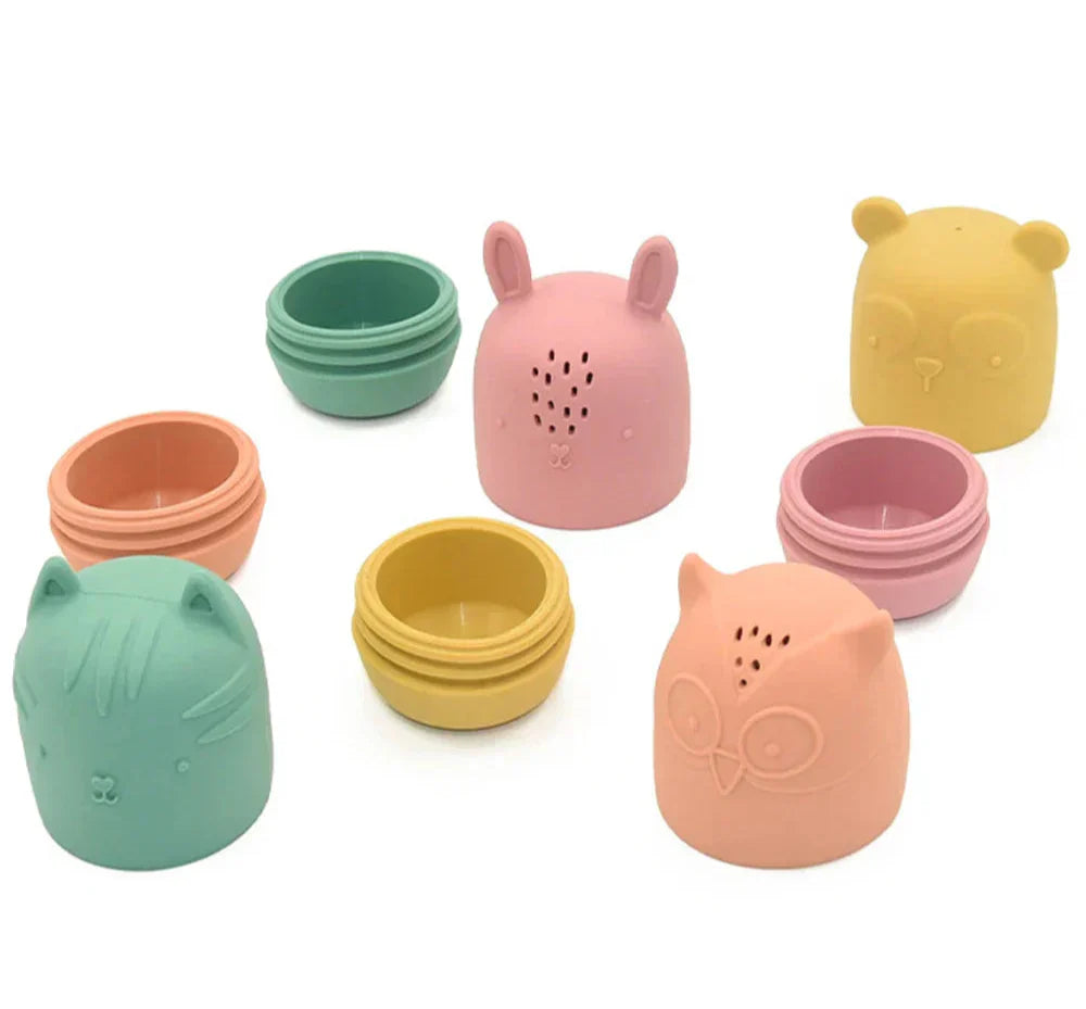 SplashPals - Jouet de bain pour animaux avec tasses empilables