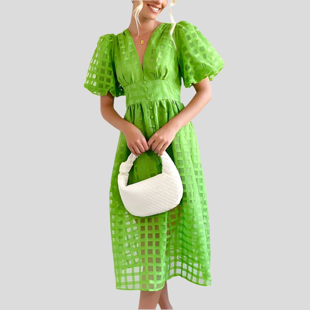 Livia – Ensemble d'été Yndefuldt avec jupe flottante et haut moulant