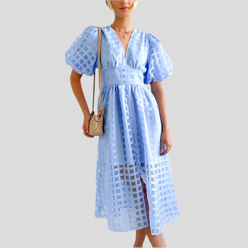 Livia – Ensemble d'été Yndefuldt avec jupe flottante et haut moulant