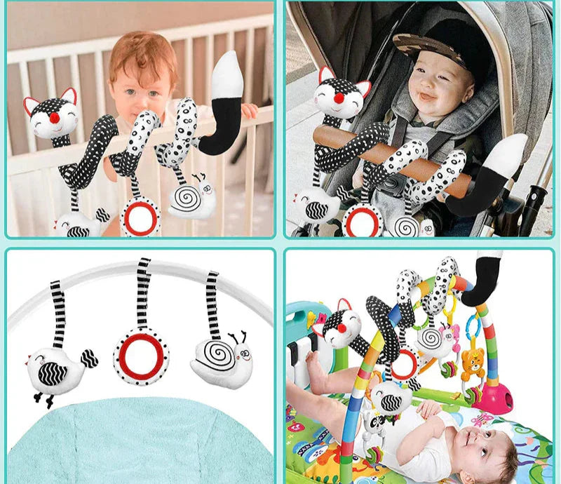 BabySpiral Comfort – Jouet d'activité doux pour siège auto et poussette