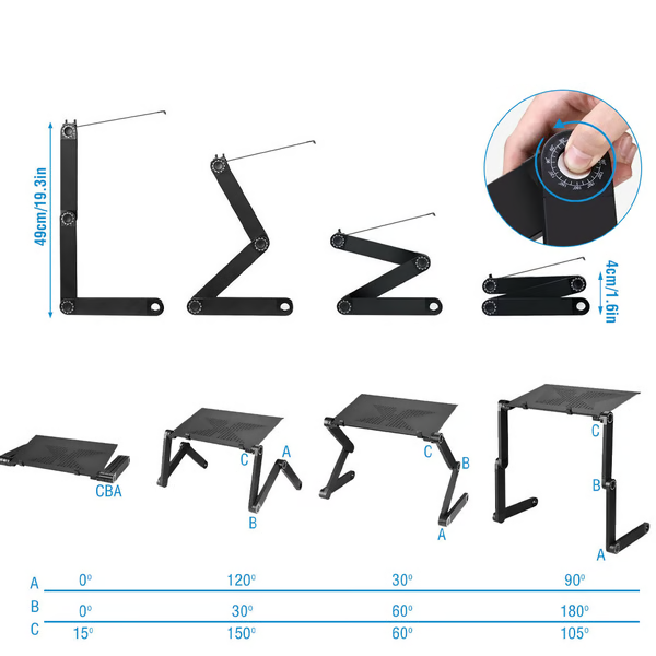 FlexStand Pro – Support pour ordinateur portable réglable à 360°