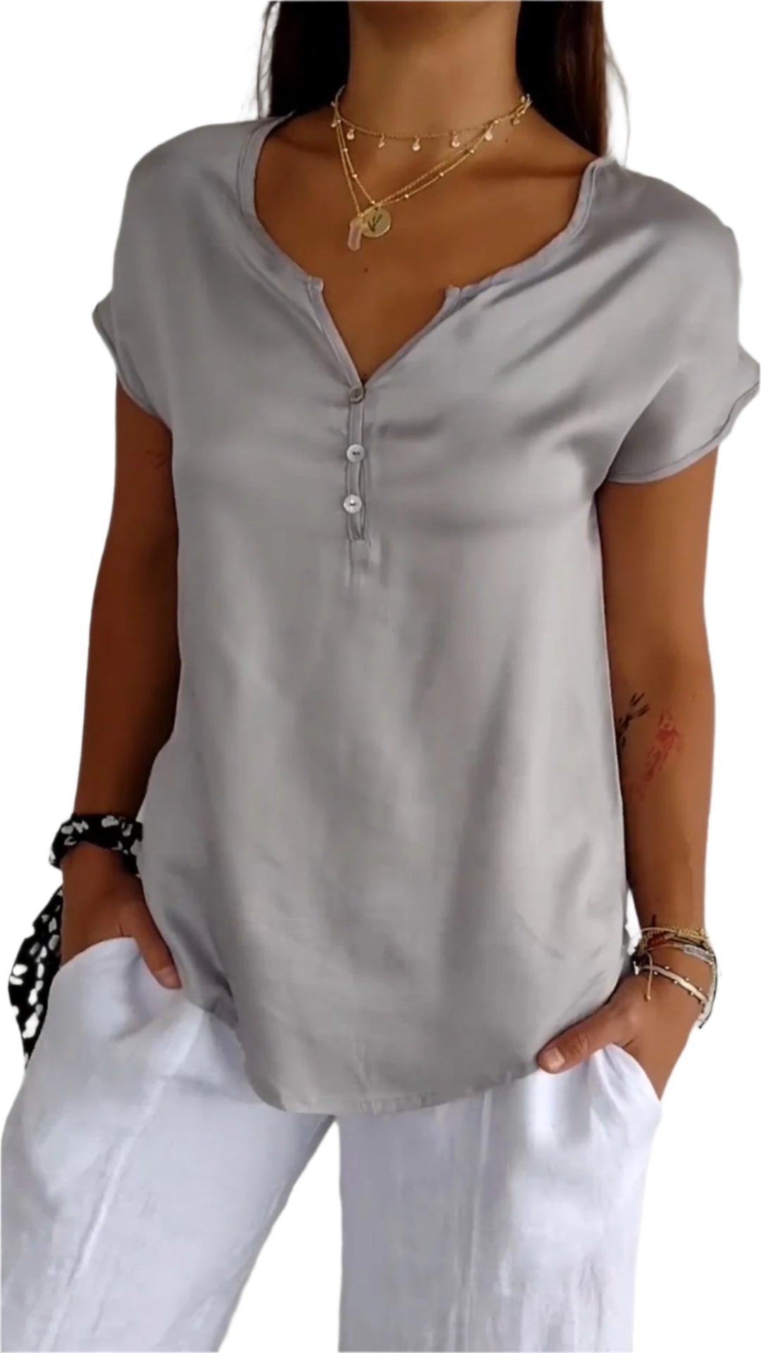 Dalia - Chemisier boutonné au charme naturel