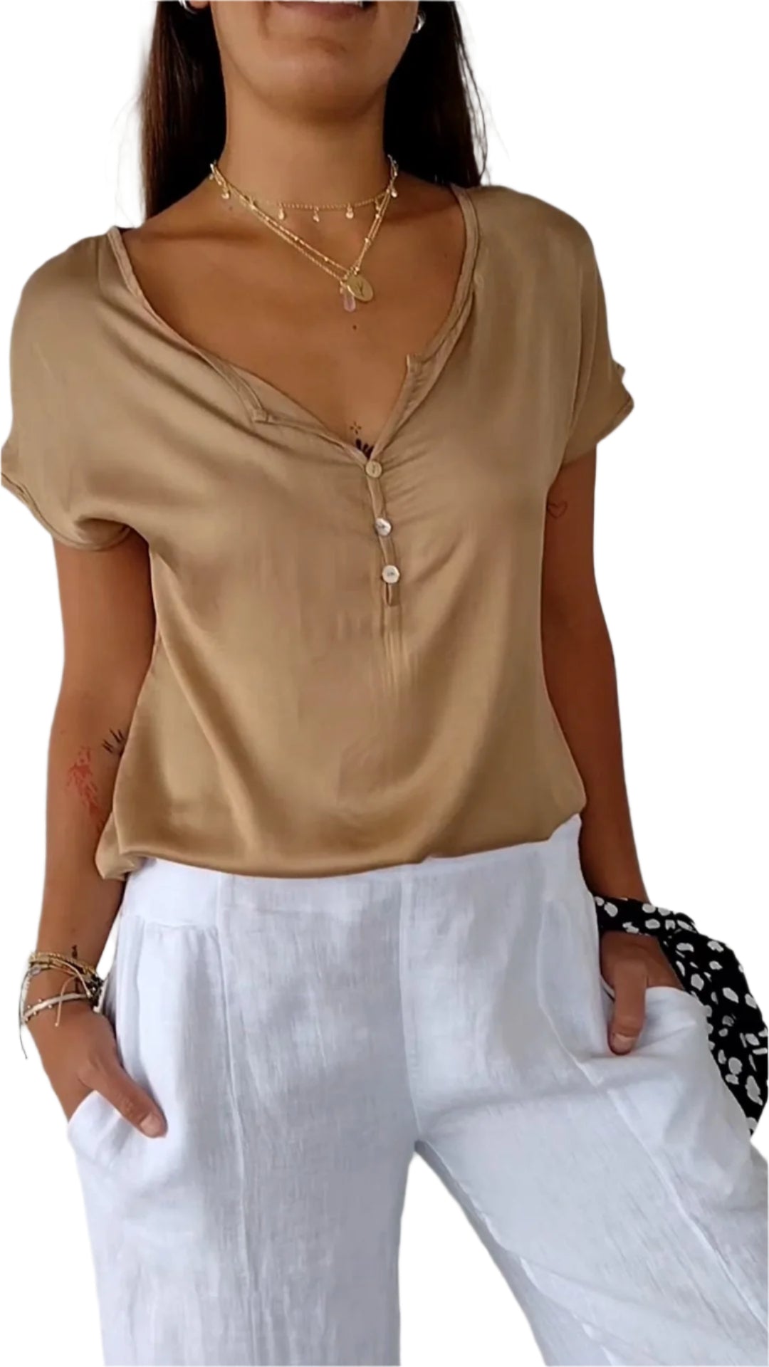 Dalia - Chemisier boutonné au charme naturel