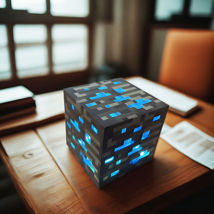 LumiBrill – Veilleuse en forme de cube sur le thème de Minecraft