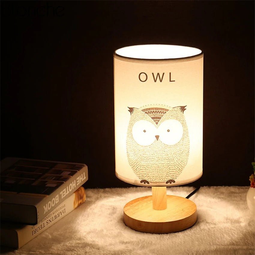 CritterGlow – Élégantes lampes de table cylindriques sur le thème des animaux