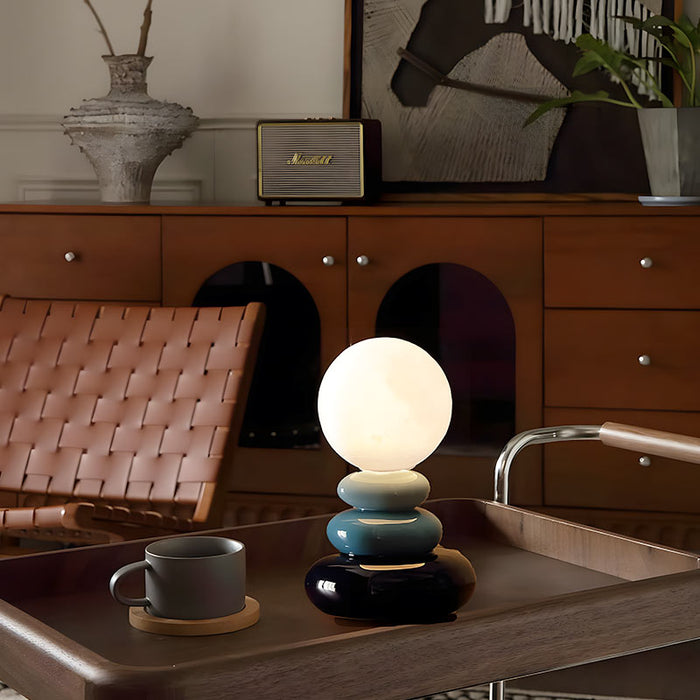 PebbleGlow - Lampe de bord empilée Pebble unique