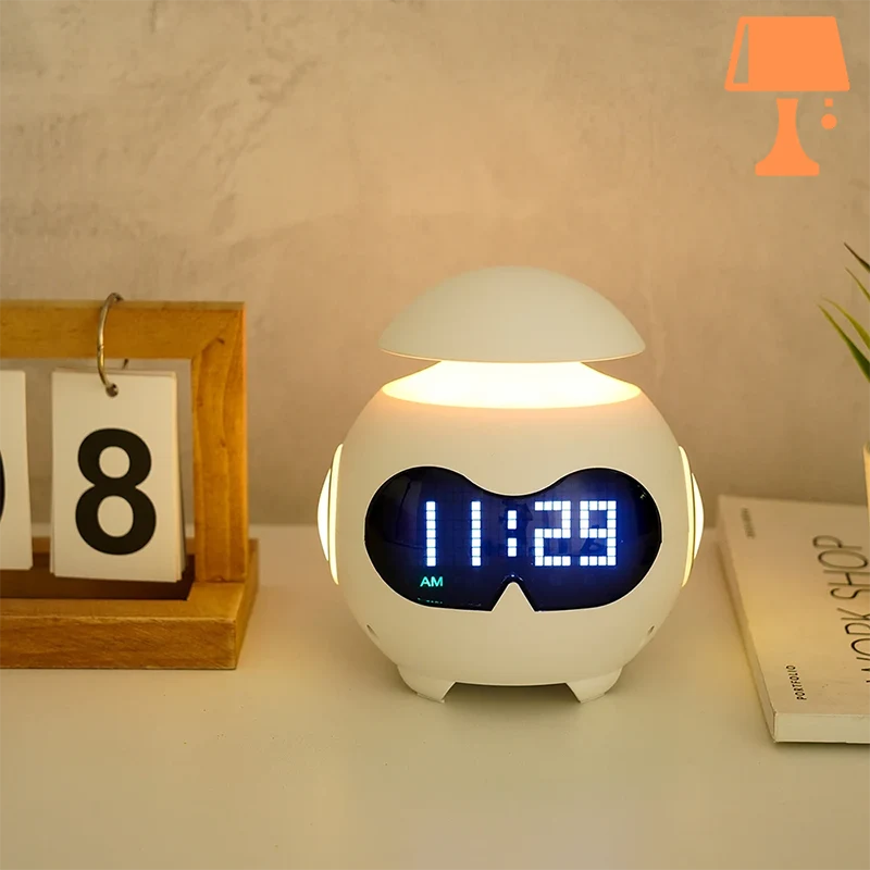 EchoGlow - Réveil multifonctionnel avec haut-parleur Bluetooth et écran LED