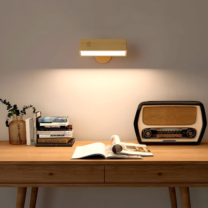 Lampe murale rechargeable avec lumière réglable à 360° et support magnétique