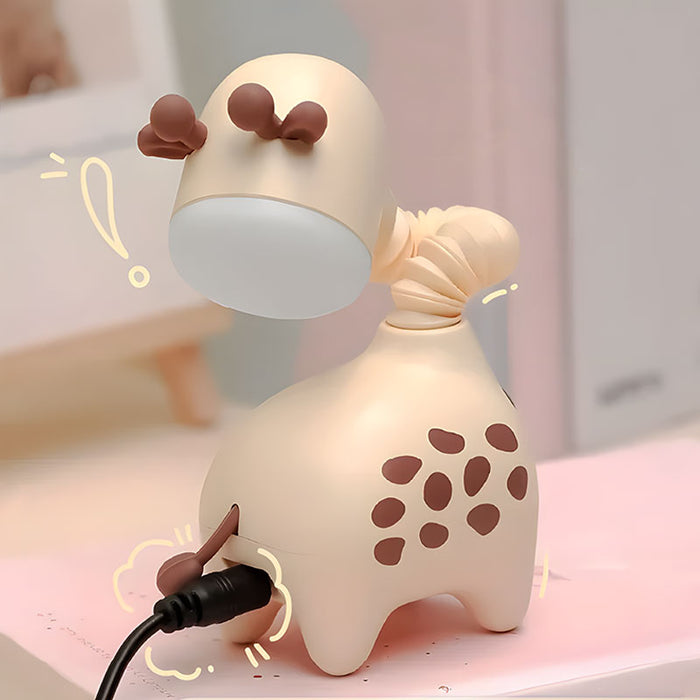 GiraLume - Lampe de table Girafformet avec un col flexible