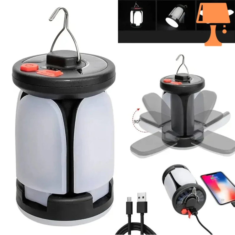 LumiFold - Lampe de poche LED portable pour un éclairage polyvalent Design compact et extensible