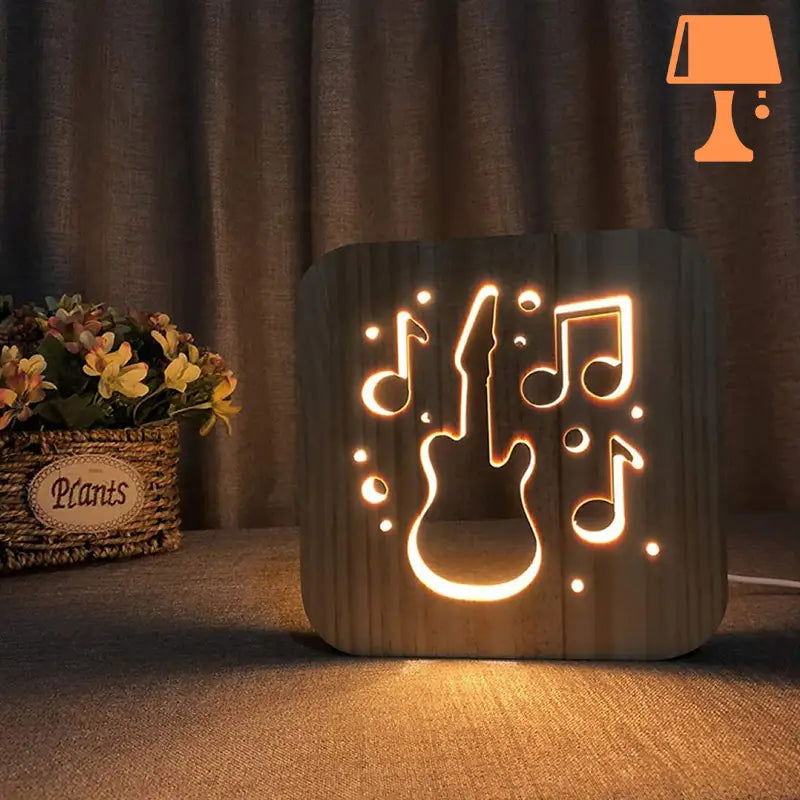 MelodyGlow – Guitare d'ambiance musicale et veilleuse avec notes