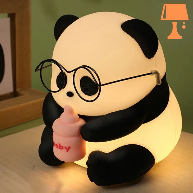 PandaGlow - Lampe de nuit panda rechargeable changeant de couleur