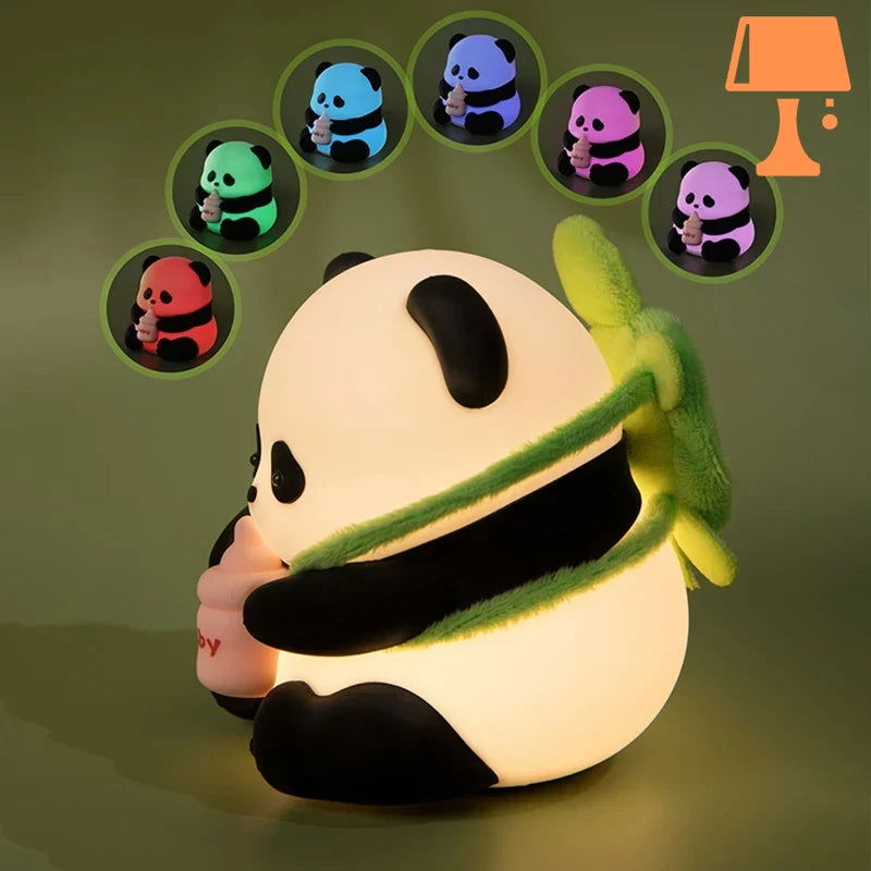 PandaGlow - Lampe de nuit panda rechargeable changeant de couleur