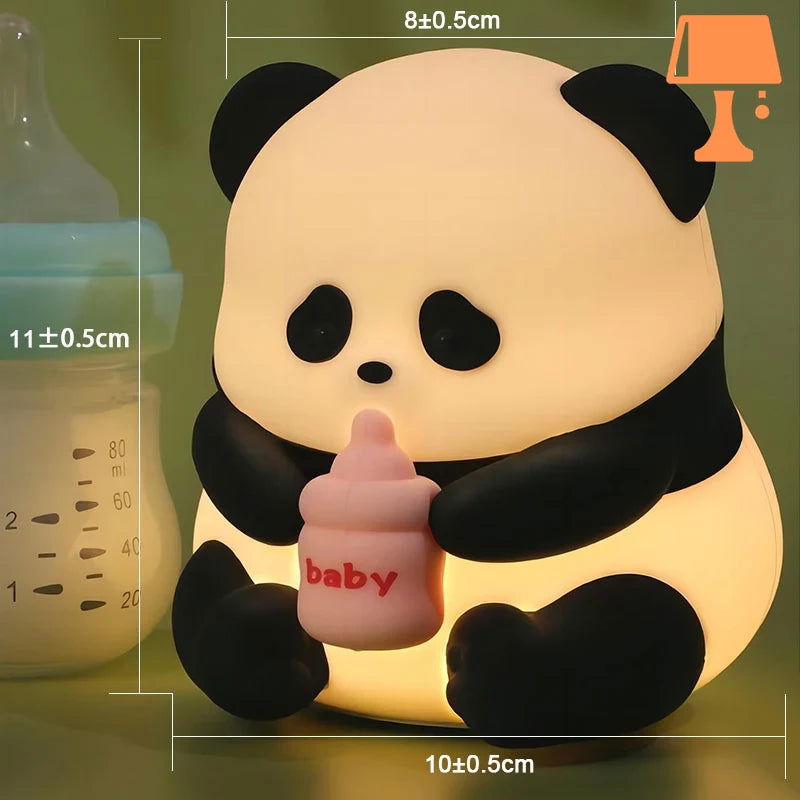 PandaGlow - Lampe de nuit panda rechargeable changeant de couleur