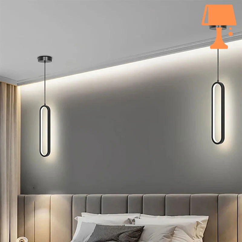 LumiOval - Pendentif élégant minimaliste pour un intérieur moderne