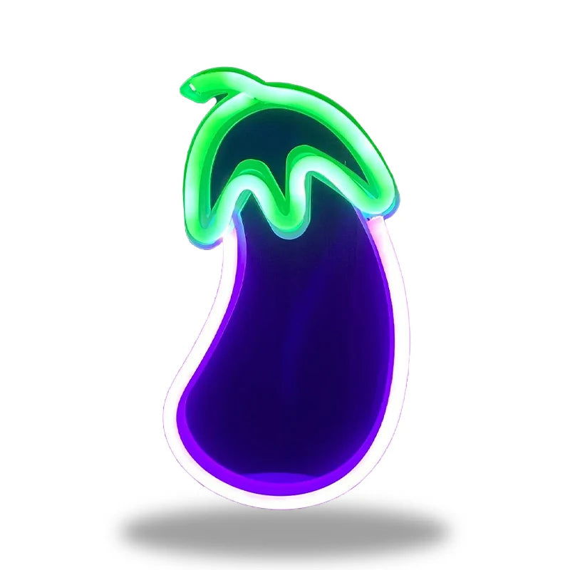 VegaGlow Lampe Néon Aubergine – Éclairage Amusant et Coloré pour Votre Maison
