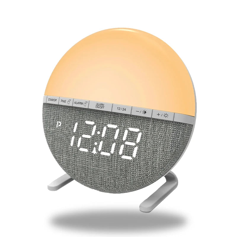 RiseGlow - Réveil au lever du soleil avec réveil doux et lumière multicolore