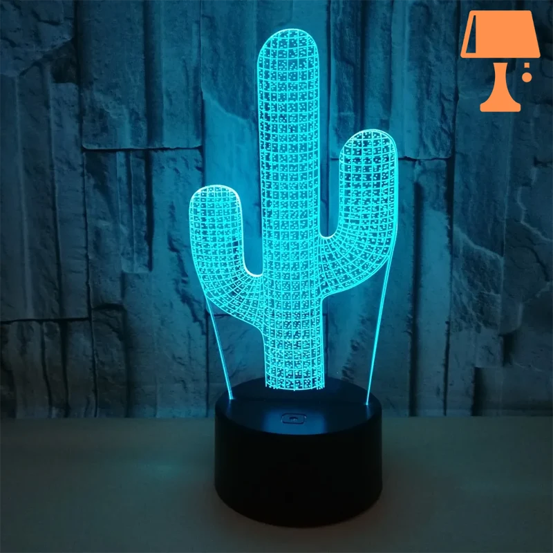 LumiCactus - Élégante lampe cactus LED changeant de couleur