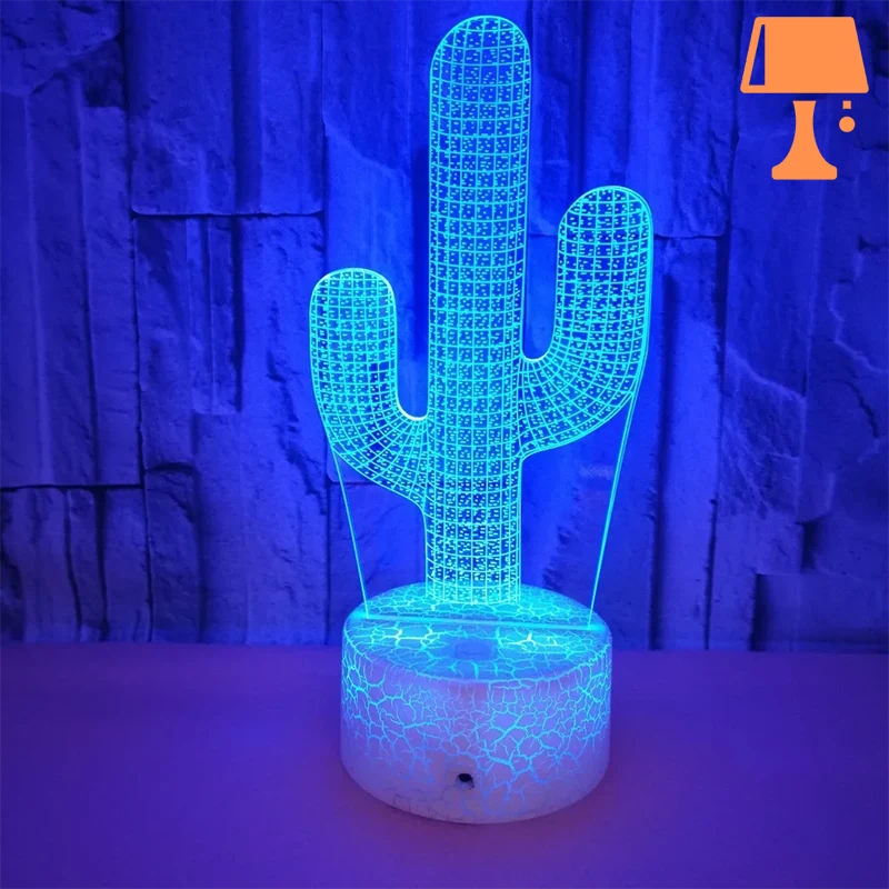 LumiCactus - Élégante lampe cactus LED changeant de couleur