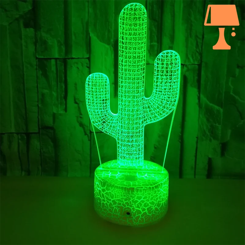 LumiCactus - Élégante lampe cactus LED changeant de couleur