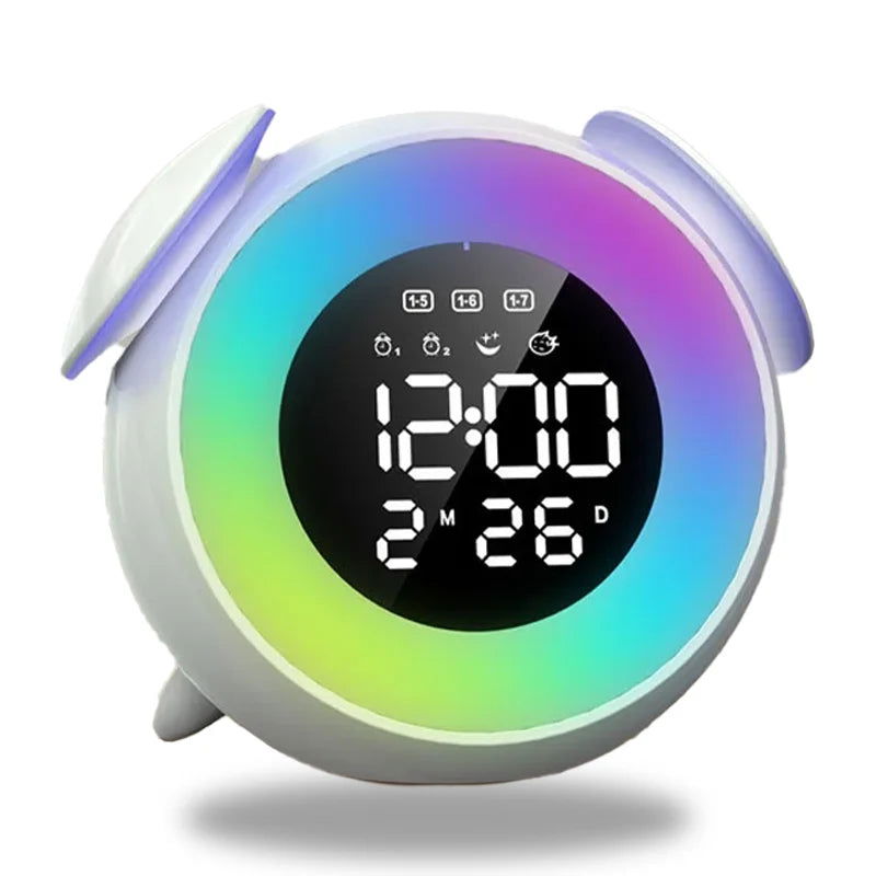 LumiTune - Réveil LED changeant de couleur avec haut-parleur Bluetooth