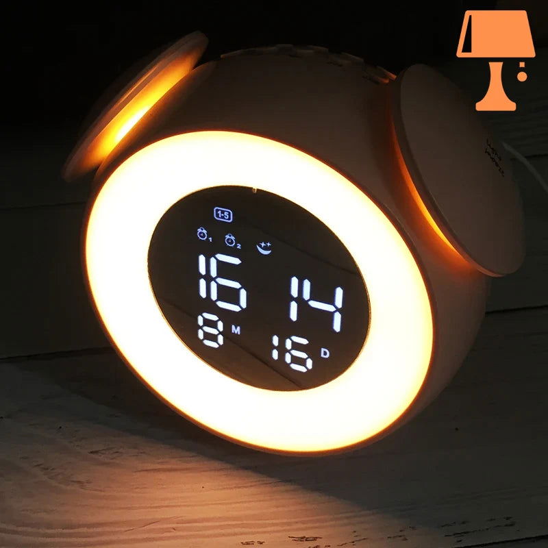 LumiTune - Réveil LED changeant de couleur avec haut-parleur Bluetooth