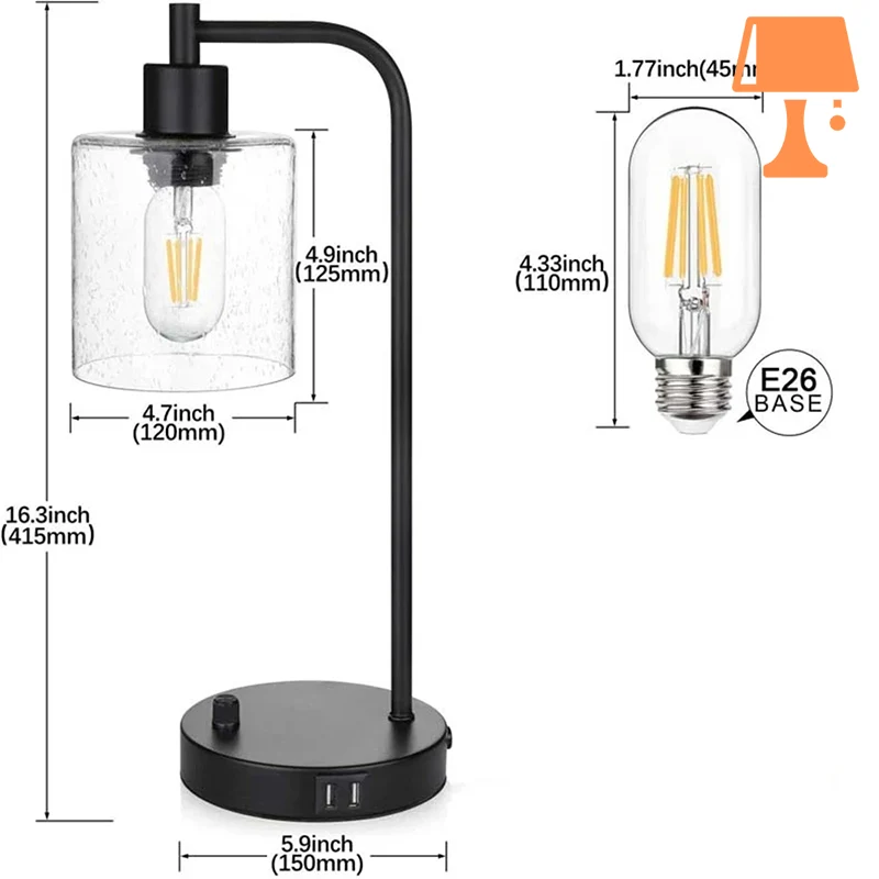 LumiCraft Lampe de Loft Industriel