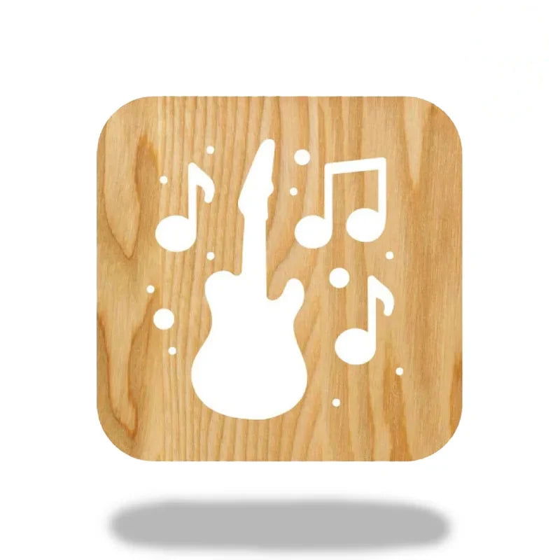 MelodyGlow – Guitare d'ambiance musicale et veilleuse avec notes