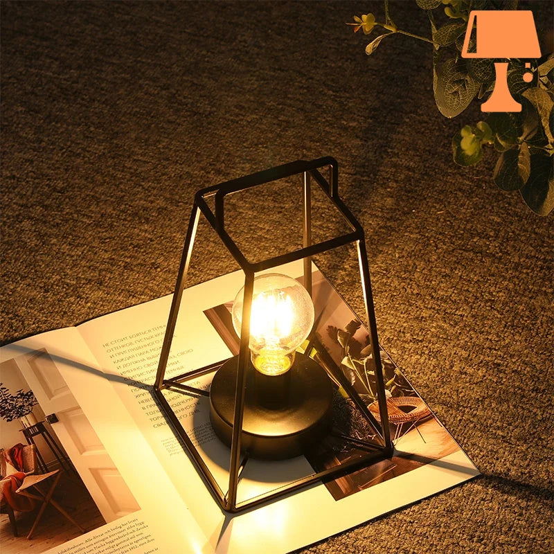 LumiFrame Lampe Géométrique – Design Moderne avec Ampoule LED Flottante