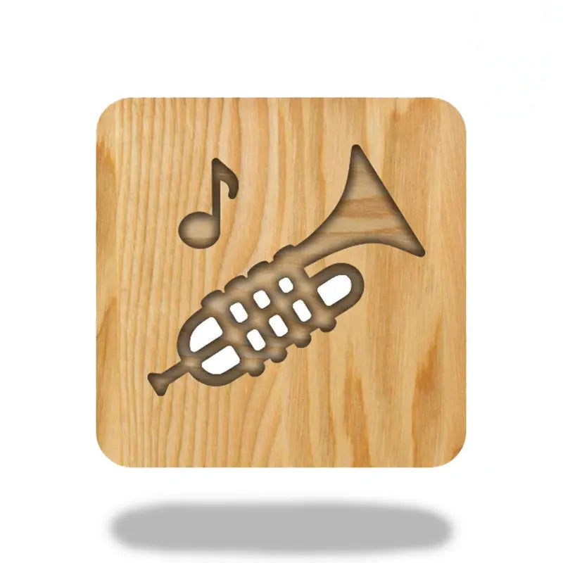 TrumpHarmony – Lampe trompette en bois pour les amateurs de musique