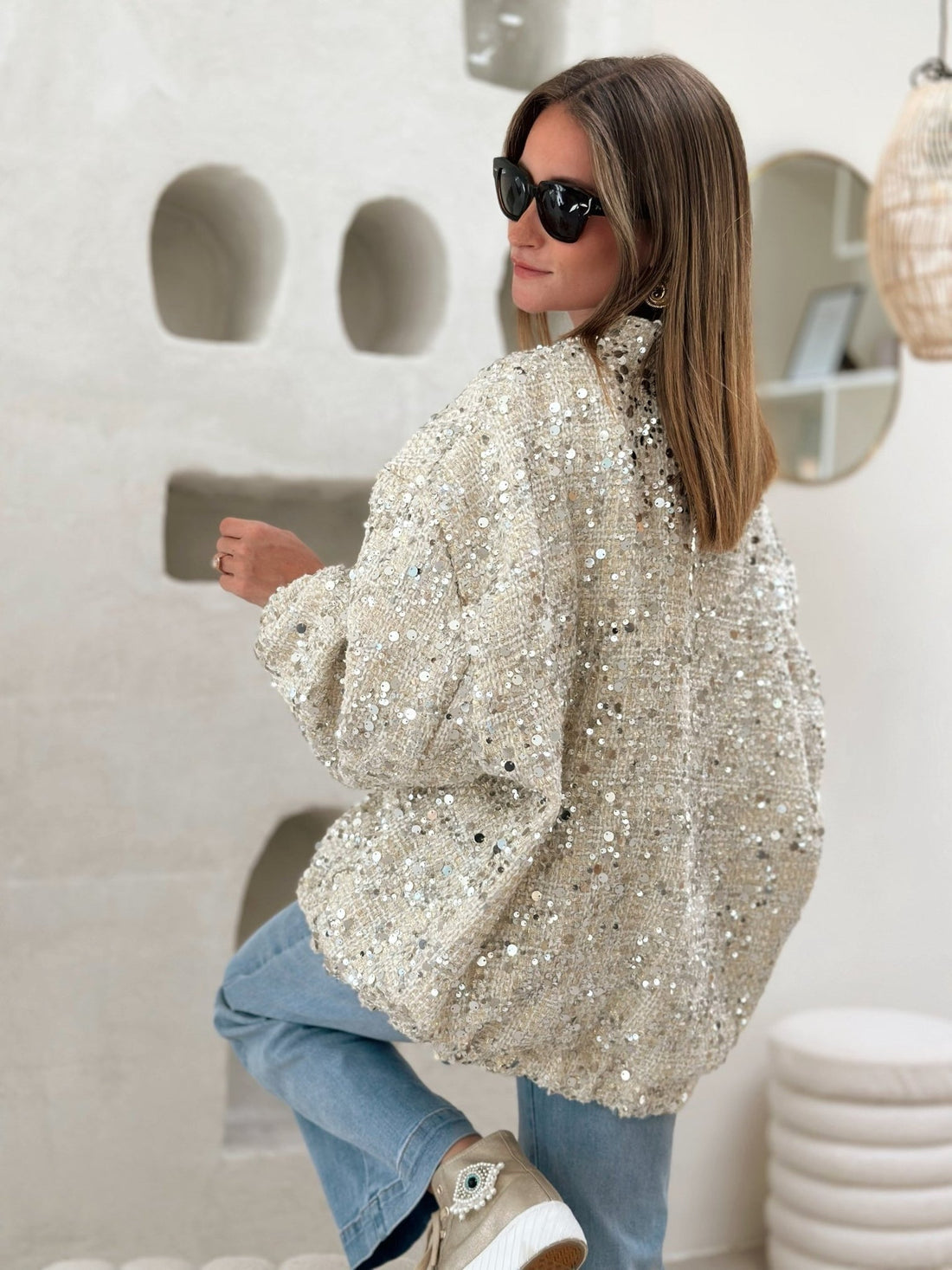 Victoria - Veste oversized pailletée Sparkle