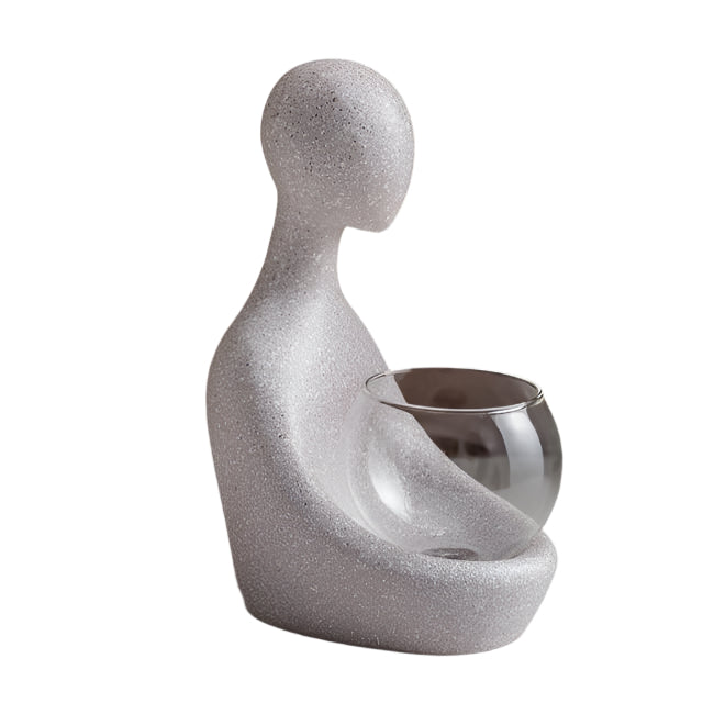 Vase hydroponique illuminé LumiRoot – Design transparent moderne