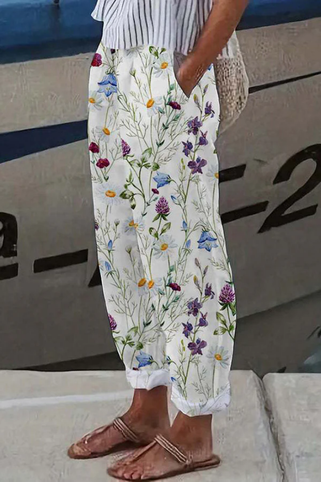 Eliza - Pantalon large imprimé et confortable