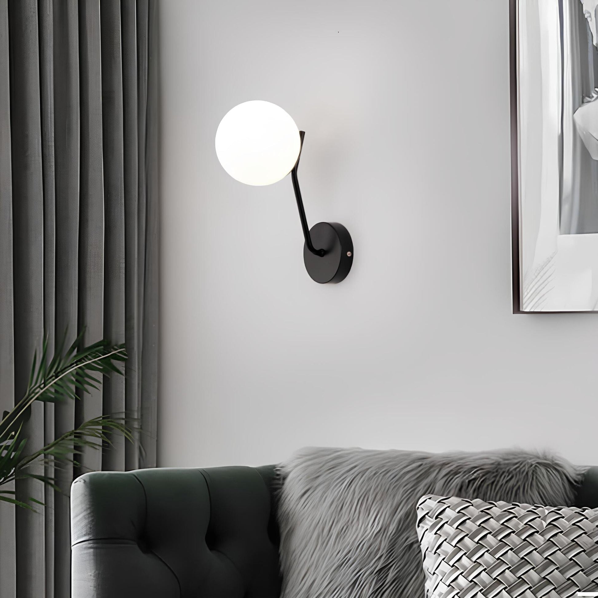 LumiSphere - Lampe murale en verre circulaire moderne