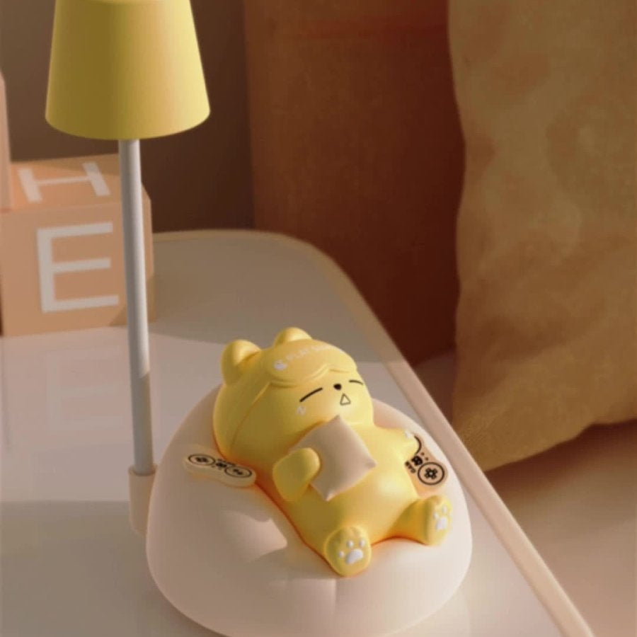 LumaKitty Douce lampe LED Chat-nuit – Lampe de lit rechargeable par USB