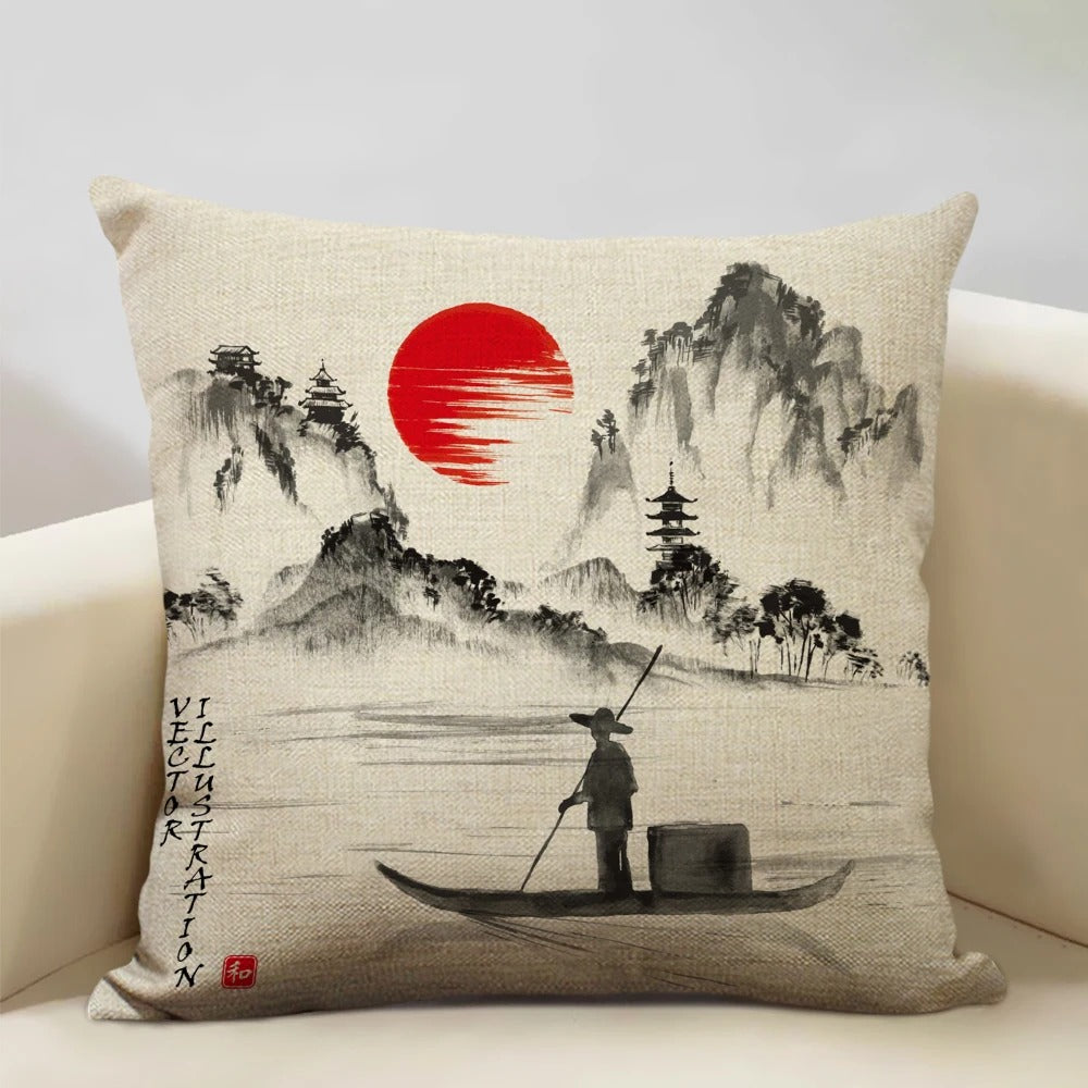 ZenScape - Coussins décoratifs d'inspiration japonaise