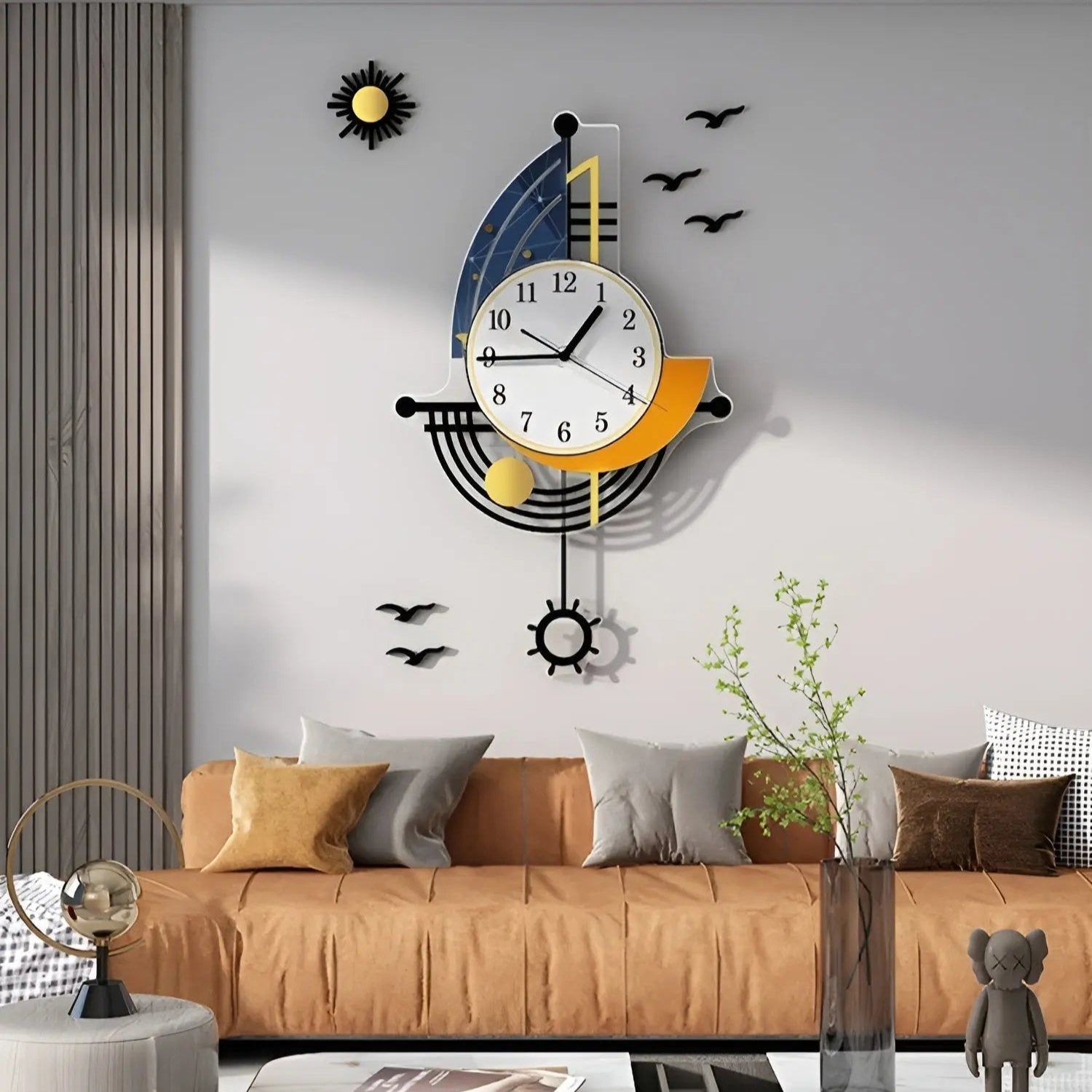 Horloge OceanTide - Horloge murale à thème nautique pour une élégance maritime