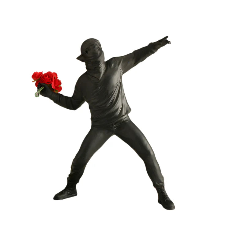 BloomThrower - Statue Moderne de Lanceur de Fleurs